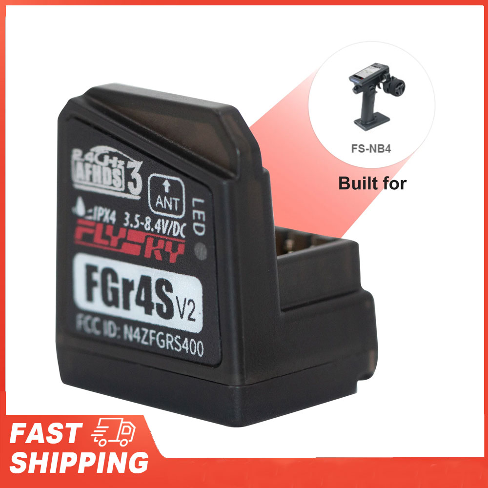 Flysky Transmitter - ฟลายสกาย FGR4S V2 ตัวรับสัญญาณ AFHDS เสาอากาศเดี่ยวแบบสองทิศทาง