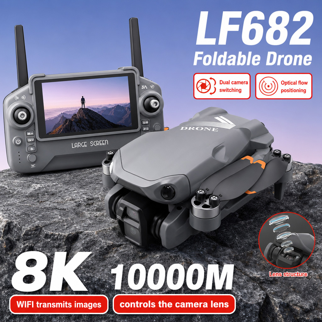Dji Mini Drone - โดรนถ่ายภาพทางอากาศ LF682 8K HD กล้องคู่ GPS