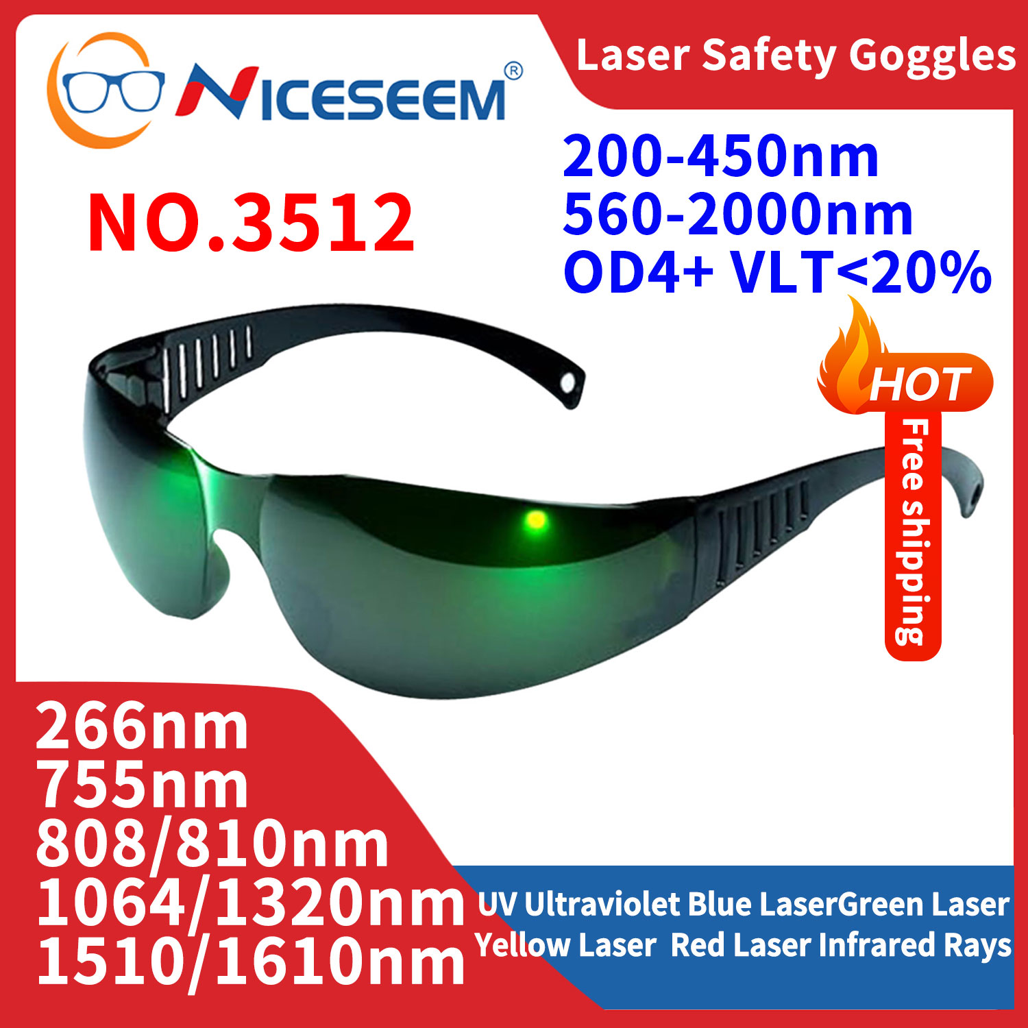 Goggles Fpv - แว่นตาป้องกันรังสี UV IR IPL ผม FPV
