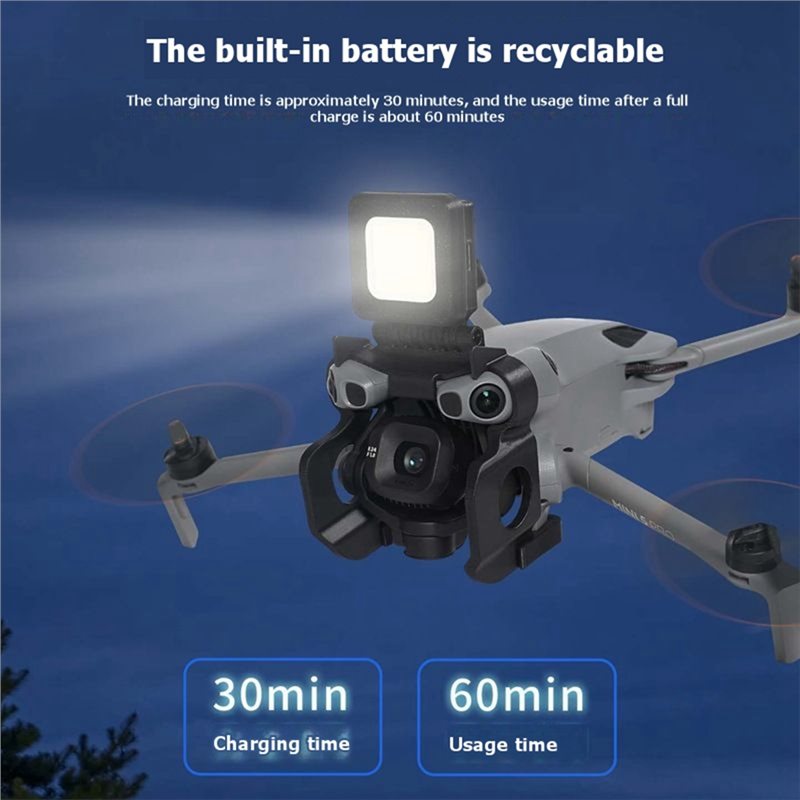Dji Mini Drone - ไฟส่องสว่างกลางคืนสำหรับโดรน DT98 ไฟ LED ติดตั้งด้านบนสำหรับการนำทางและค้นหา สำหรับ