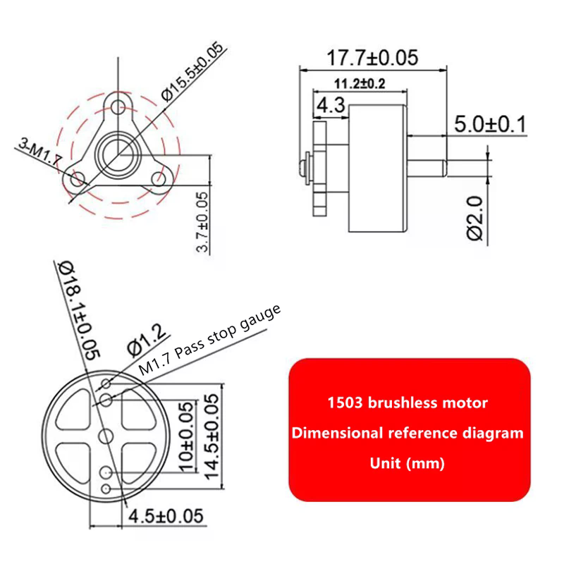 1503 3.7V 7.4V 10A 2750KV มอเต - Drone Motor บทวิจารณ์และราคา