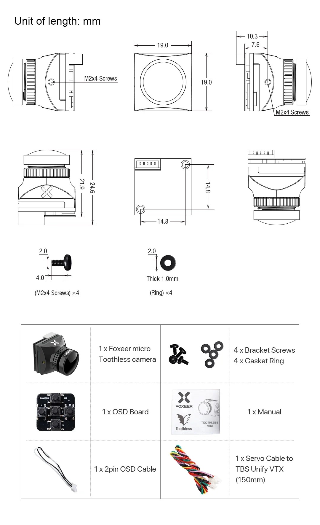 กล้อง FOXEER Micro Toothless 2 - Analog Fpv Camera บทวิจารณ์และราคา