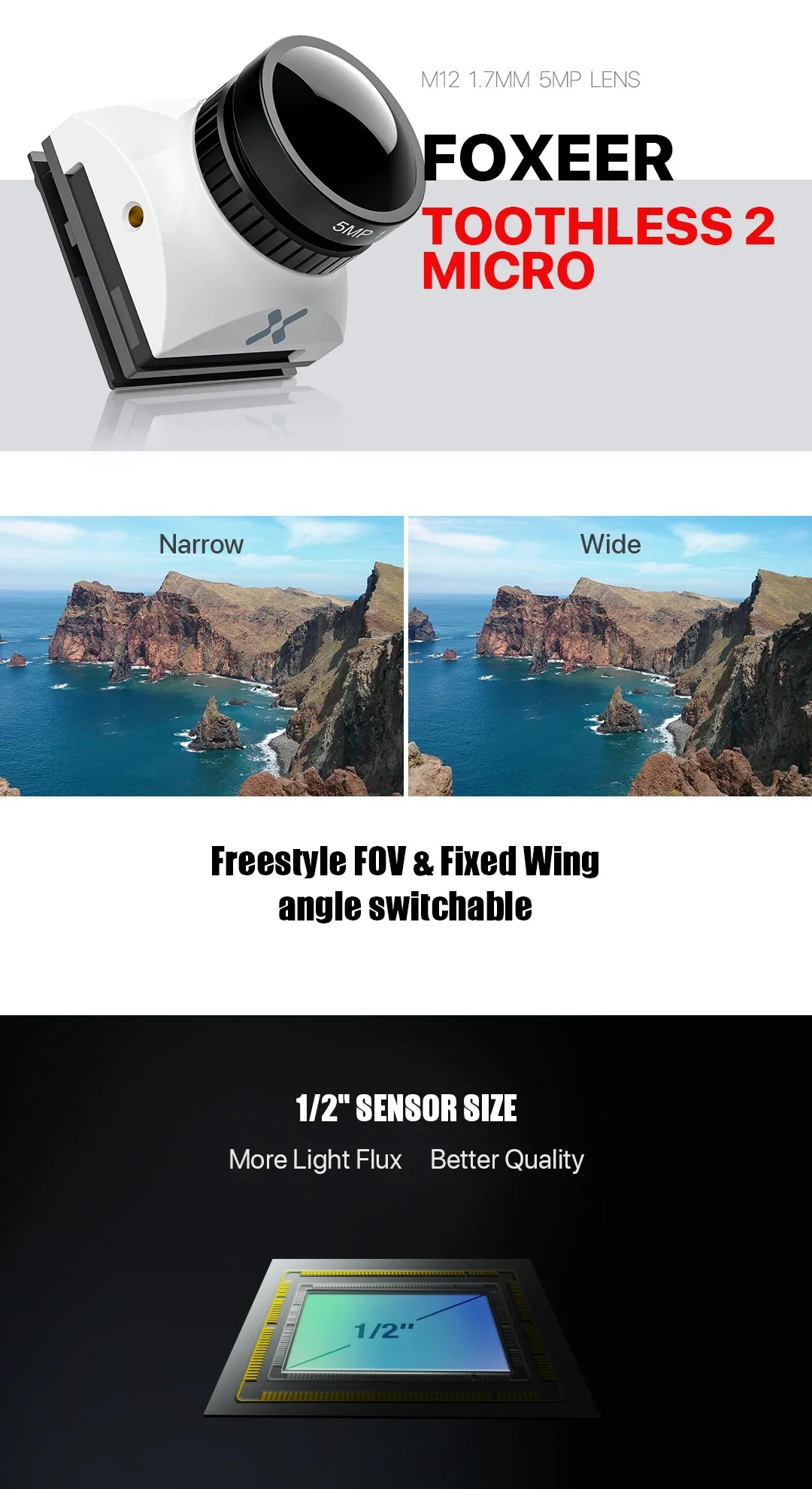 กล้อง FOXEER Micro Toothless 2 - Analog Fpv Camera บทวิจารณ์และราคา